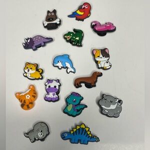 New Colorful Animal Crocs Shoe Charms 15 pieces Lot D